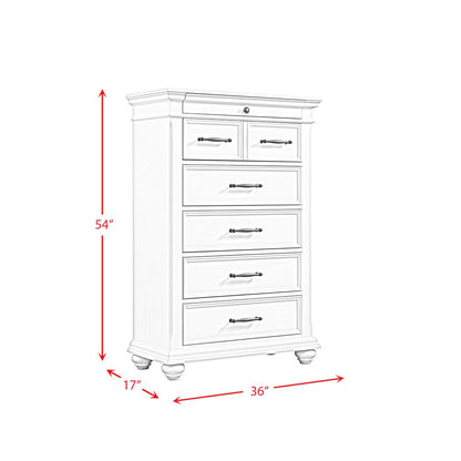 Brooks 6-Drawer Chest in Antique White