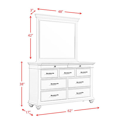 Brooks 9-Drawer Dresser in Antique White