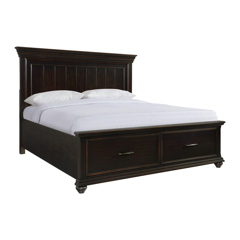 Brooks King Platform Storage 4PC Bedroom Set in Black