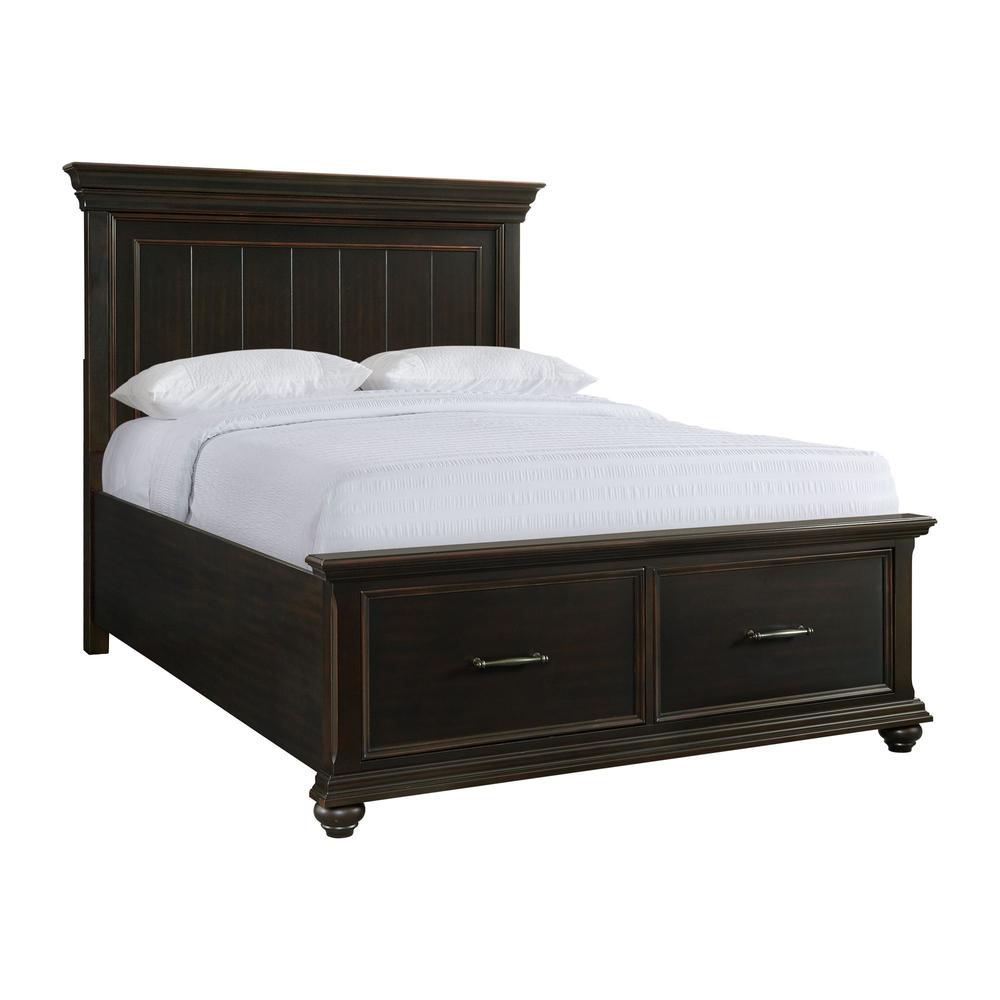 Brooks Queen Platform Storage 4PC Bedroom Set in Black