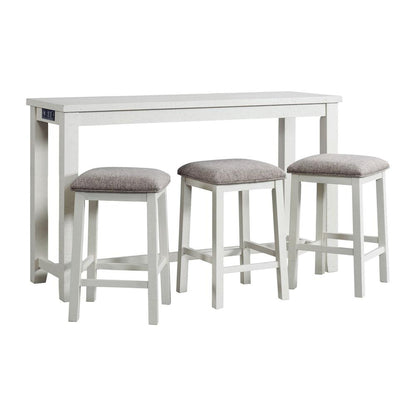 Stanford Multipurpose Bar Table Set in White