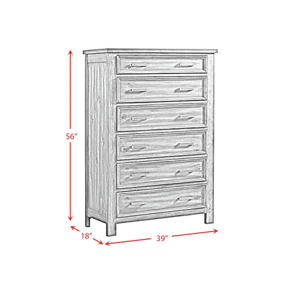 Damen Queen Storage 5PC Bedroom Set in Rich Cherry