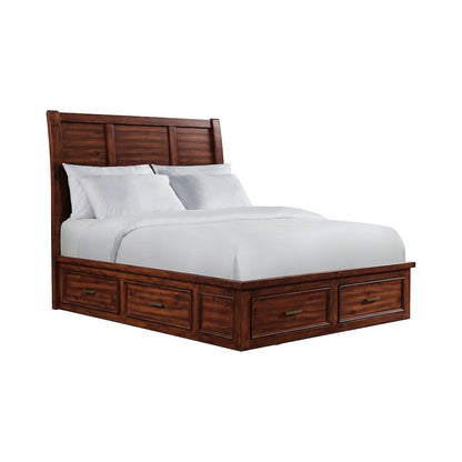Damen Queen Storage 5PC Bedroom Set in Rich Cherry