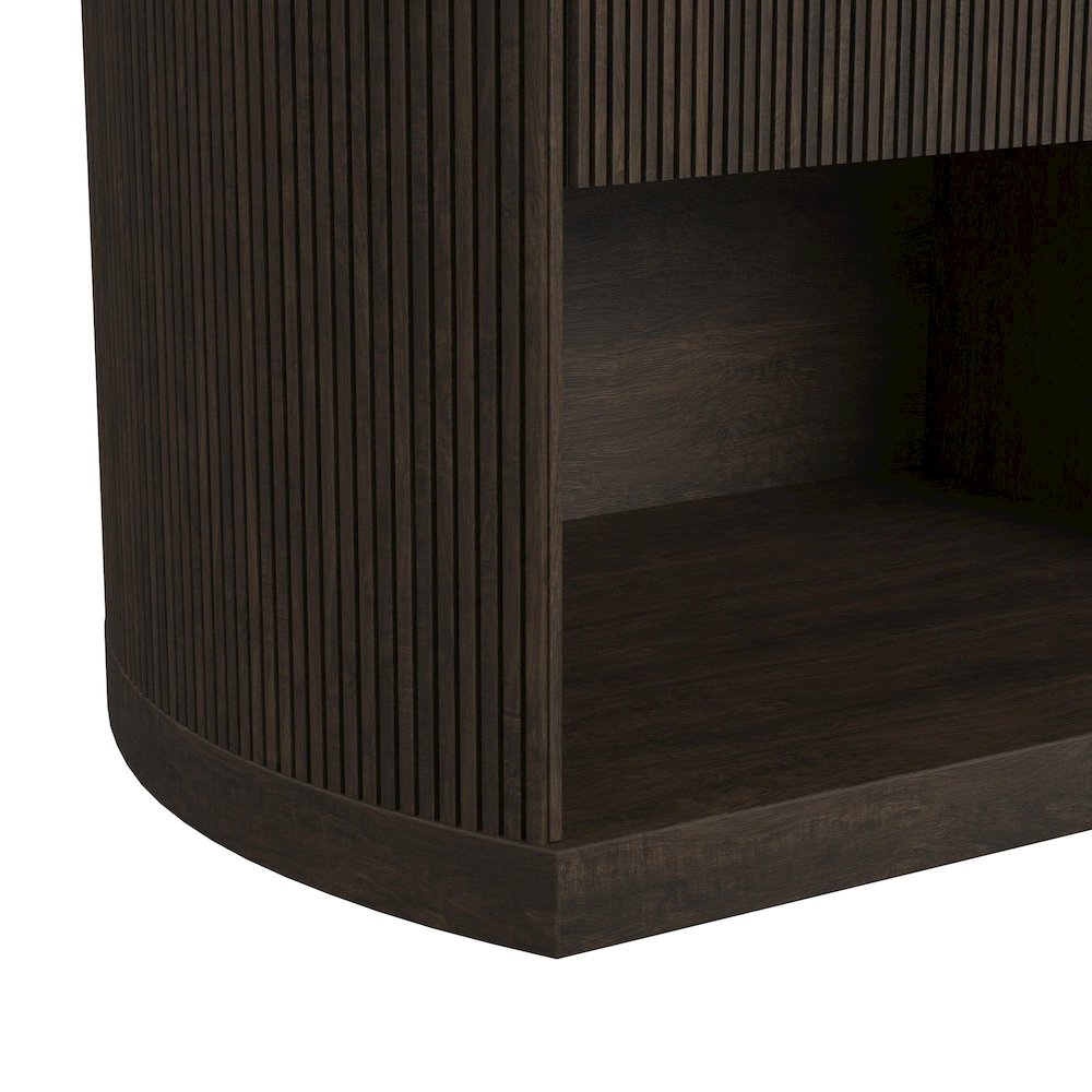 Sylvie Queen UPH 5PC Bedroom Set with White Fabric in Dark Brown