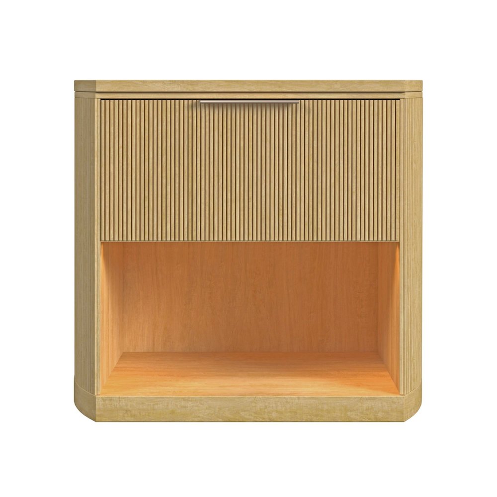 Sutton  1-Drawer Nightstand with Touch Light in Natural LED