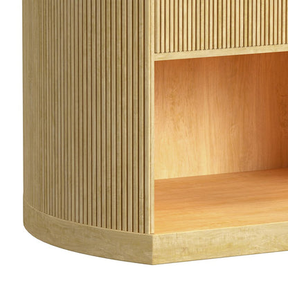 Sutton  1-Drawer Nightstand with Touch Light in Natural LED