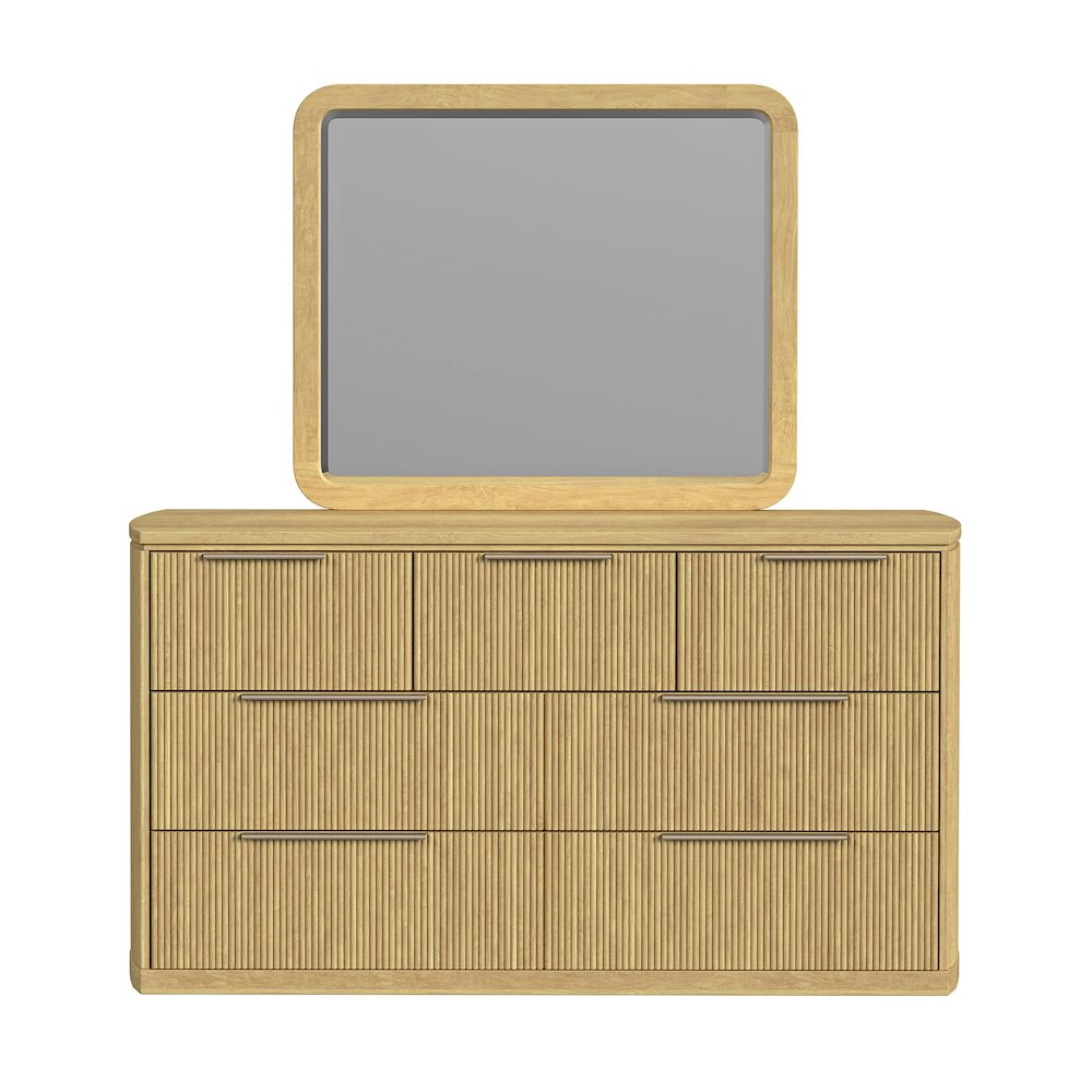 Sutton  Dresser and Mirror Set in Natural
