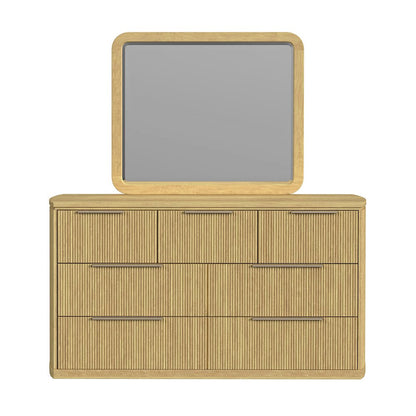 Sutton  Dresser and Mirror Set in Natural