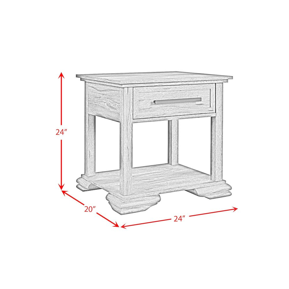 Hyde 3PC Occasional Table Set in Charcoal-Coffee Table & Two End Tables