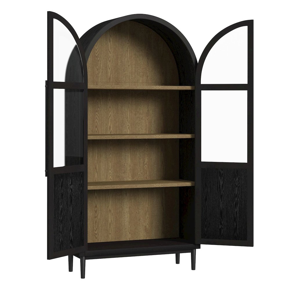 Europa Bookcase in Flat Black
