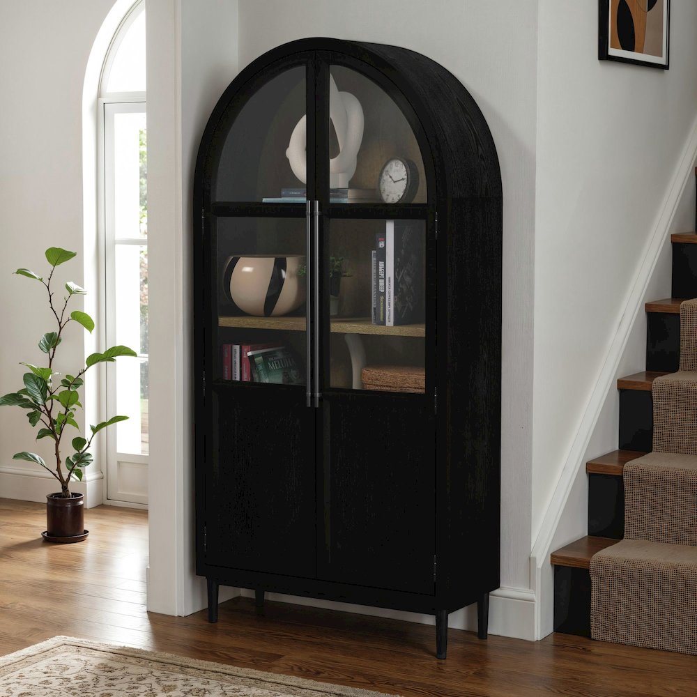 Europa Bookcase in Flat Black