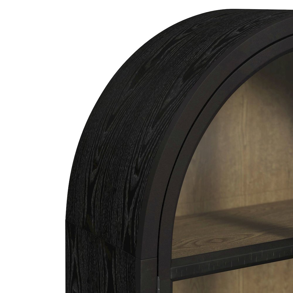 Europa Bookcase in Flat Black