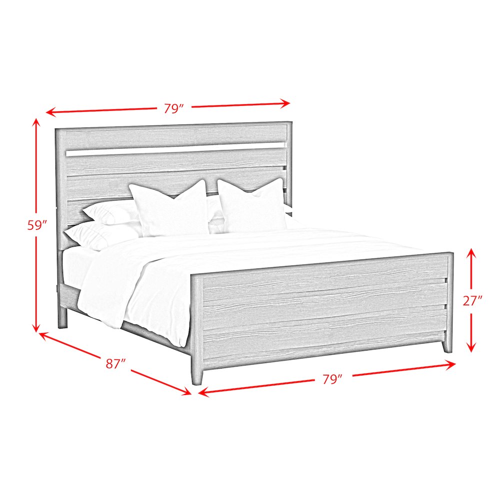 Chett King Bed with LED in White