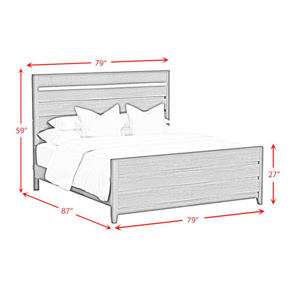 Chett King Bed with LED in White