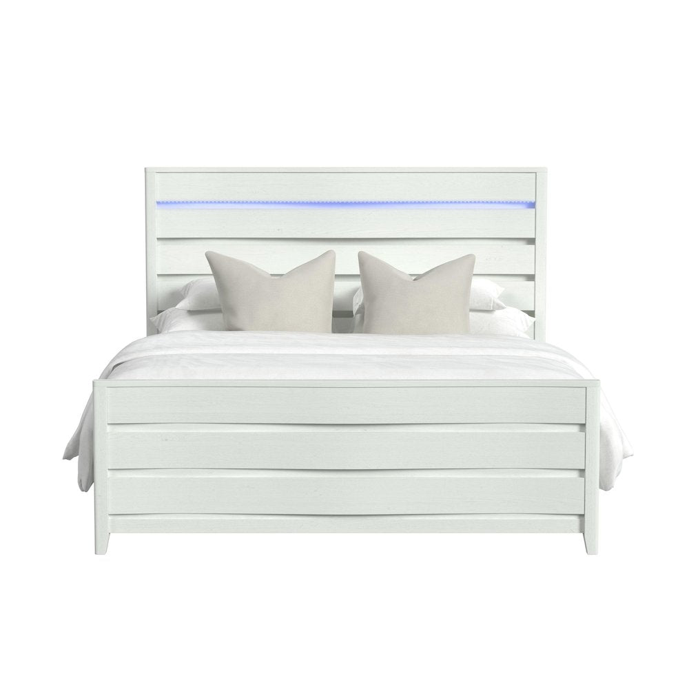 Chett King Bed with LED in White