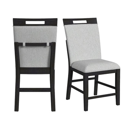Transcend Counter Side Chair with Light Grey Fabric in Charcoal (2 Per Carton)