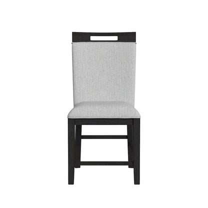 Transcend Counter Side Chair with Light Grey Fabric in Charcoal (2 Per Carton)