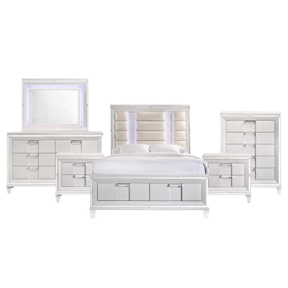 Charlotte Queen Storage 6PC Bedroom Set in White