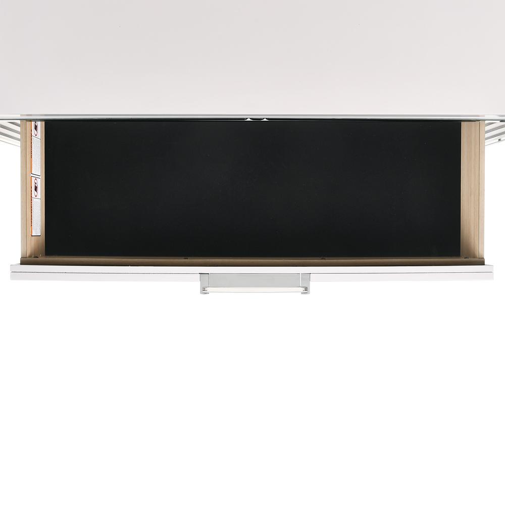 Charlotte 5-Drawer Flip-Top Chest in White