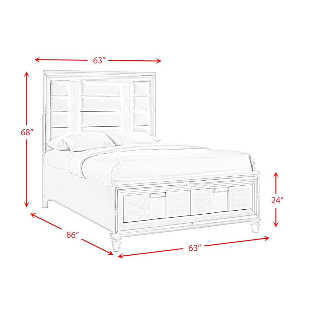 Charlotte Queen Storage 3PC Bedroom Set in White