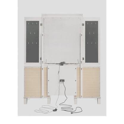 Charlotte Vanity Set with USB in White