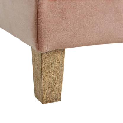 Pink Tufted Ottoman with Storage Bench for Bedrooms and Entryways