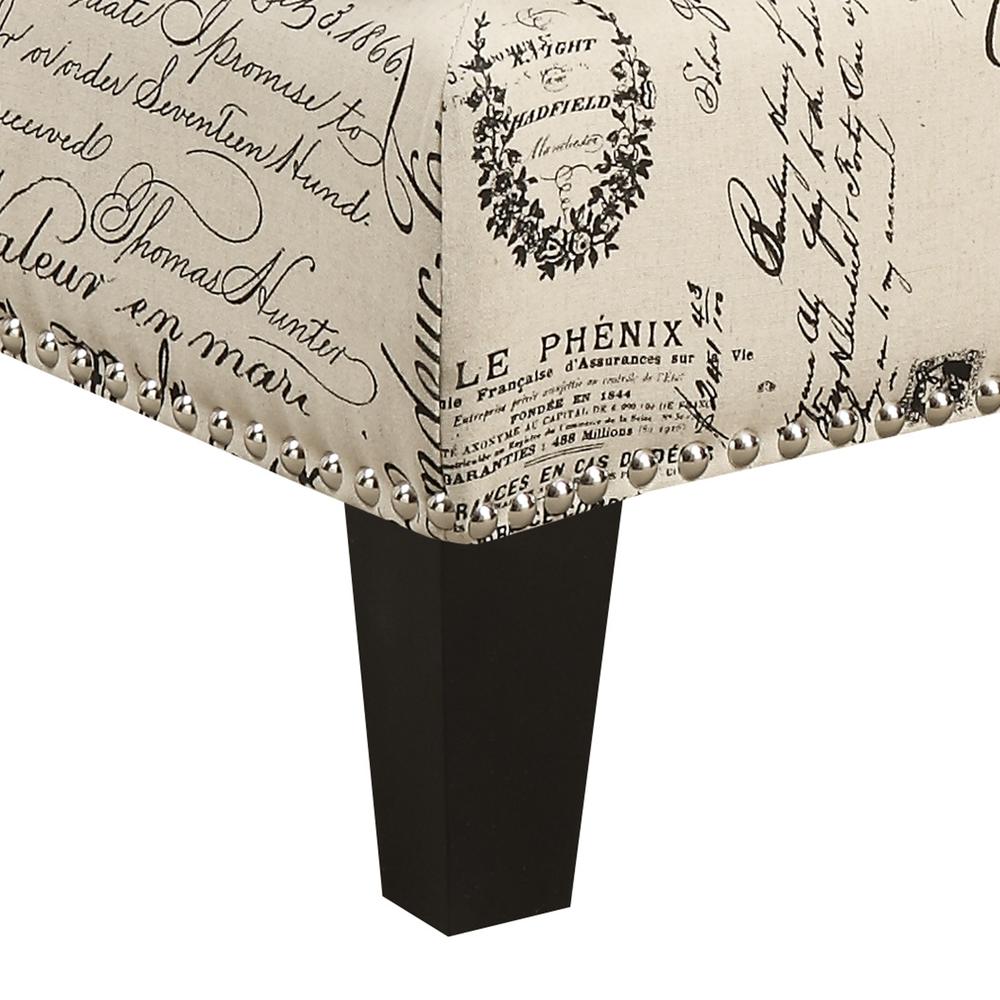 Emery French Script Chair & Ottoman