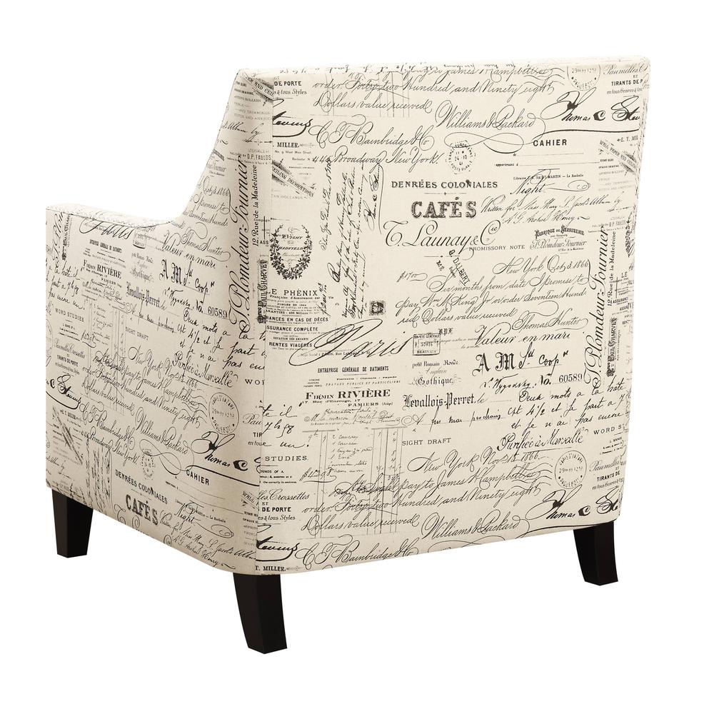 Emery French Script Chair & Ottoman