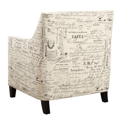Emery French Script Chair & Ottoman