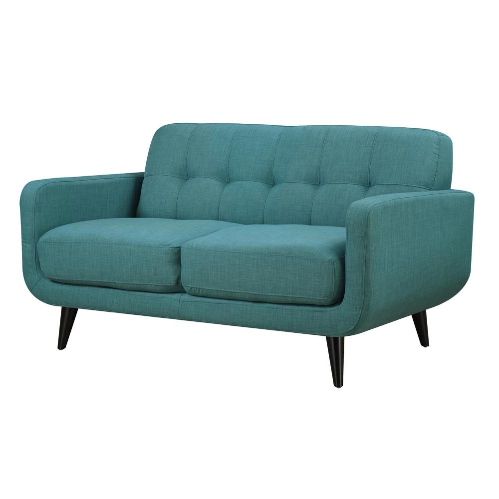 Hailey Sofa & Loveseat Set in Teal