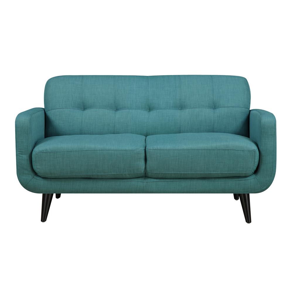 Hailey Sofa & Loveseat Set in Teal