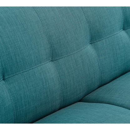 Hailey Sofa & Loveseat Set in Teal