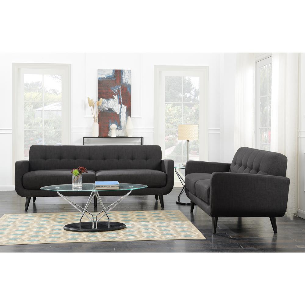Hailey Loveseat in Charcoal