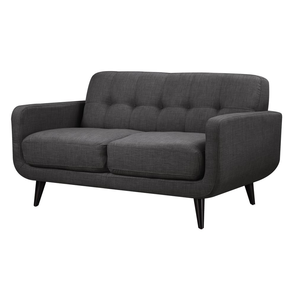 Hailey 3PC Sofa Set in Charcoal