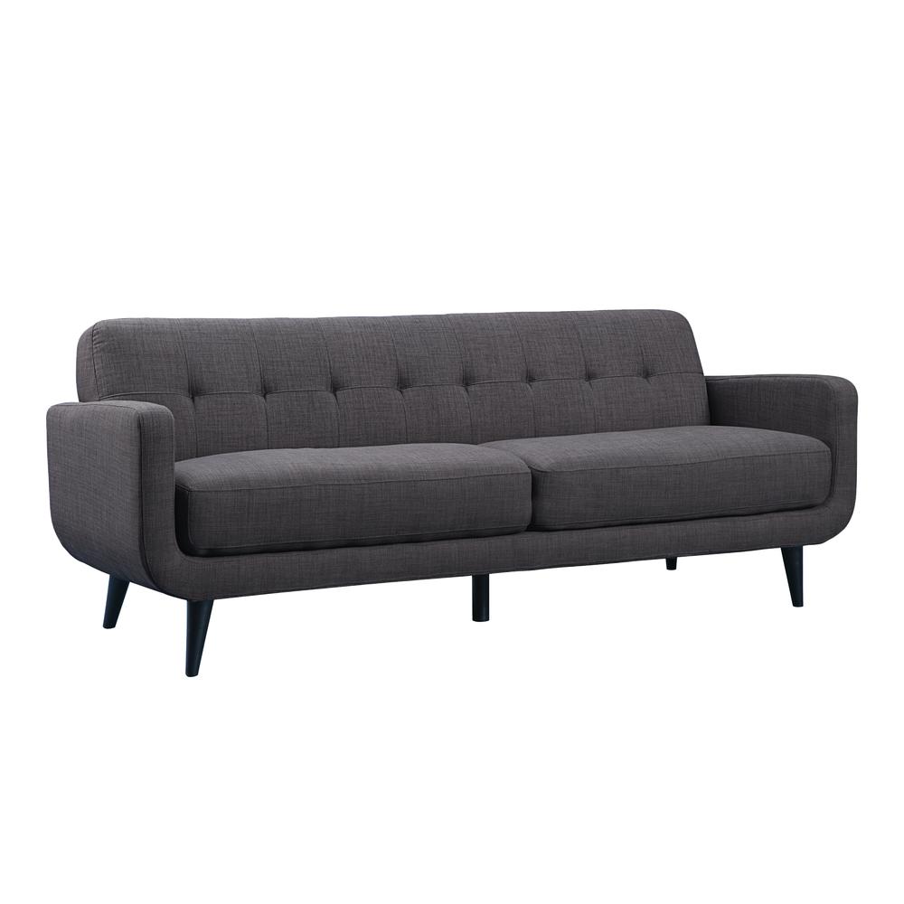 Hailey Sofa & Chair Set in Charcoal