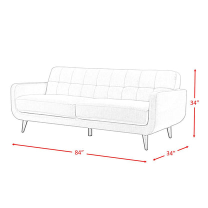 Hailey Sofa & Loveseat Set in Charcoal