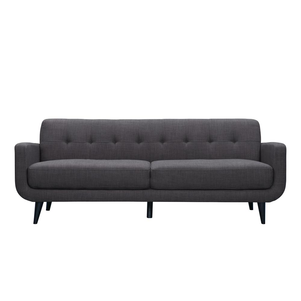 Hailey Sofa & Loveseat Set in Charcoal