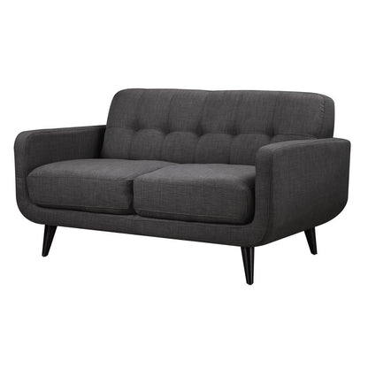 Hailey Sofa & Loveseat Set in Charcoal