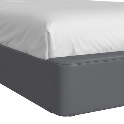 Booker Twin Bed in Grey PU