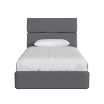 Booker Twin Bed in Grey PU