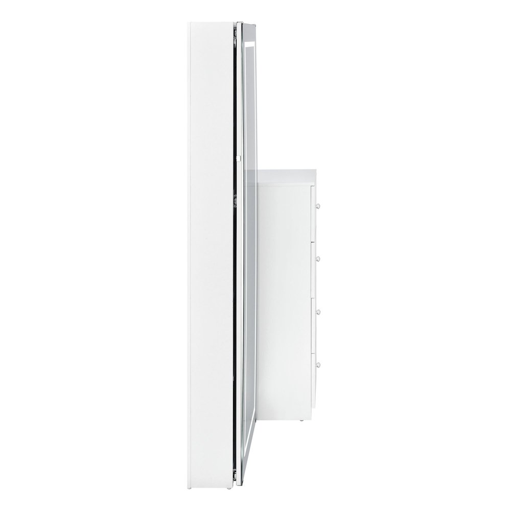 Alberta  Floor Mirror With Storage in White