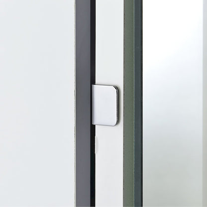 Alberta  Floor Mirror With Storage in White