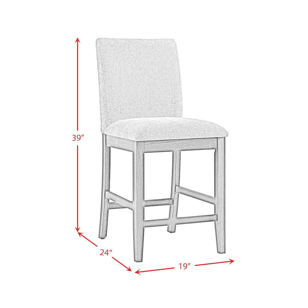 Yorkshire 5PC Counter Set with Table and 4 Chairs in Espresso
