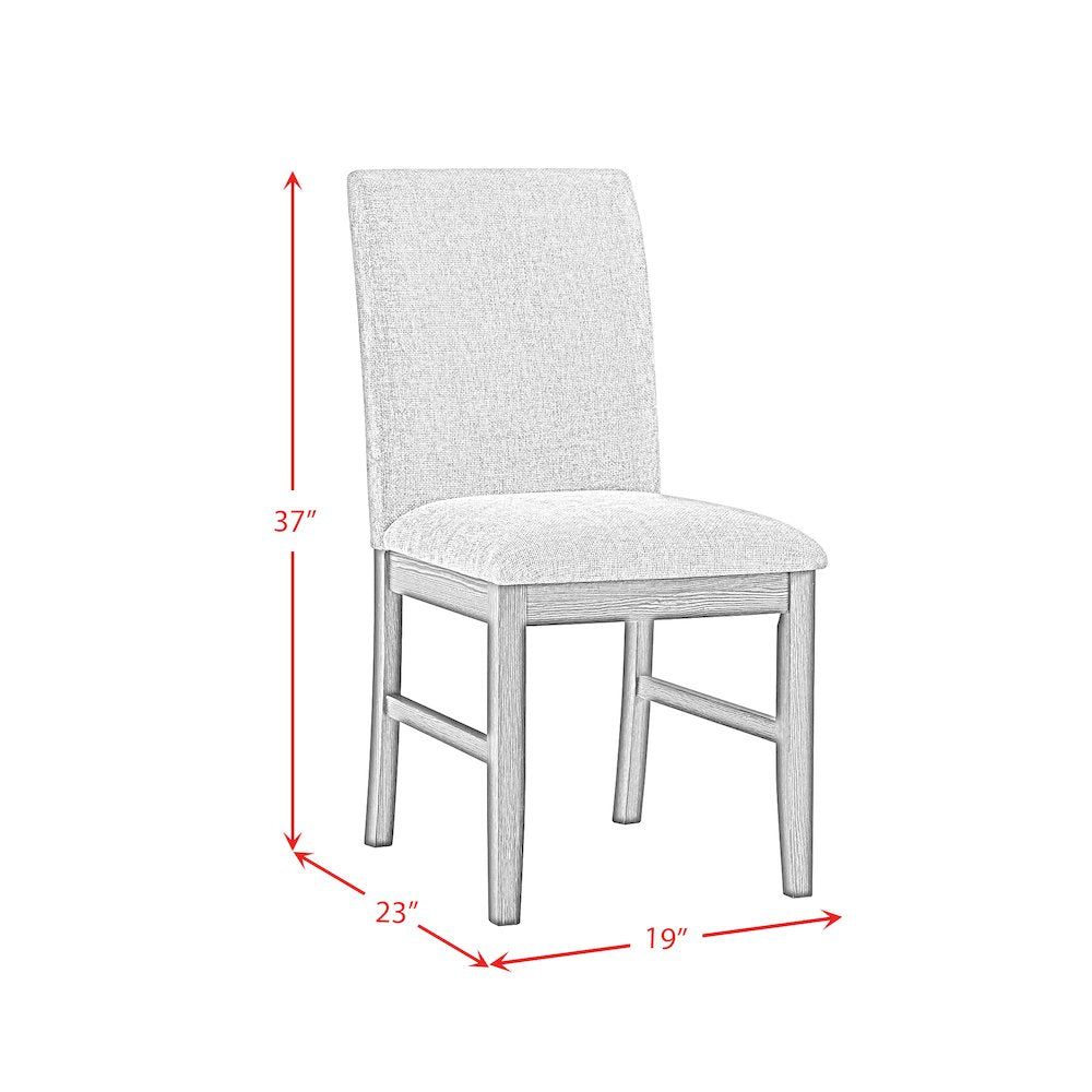 Yorkshire  5PC Dining Set with Table and 4 Chairs in Espresso