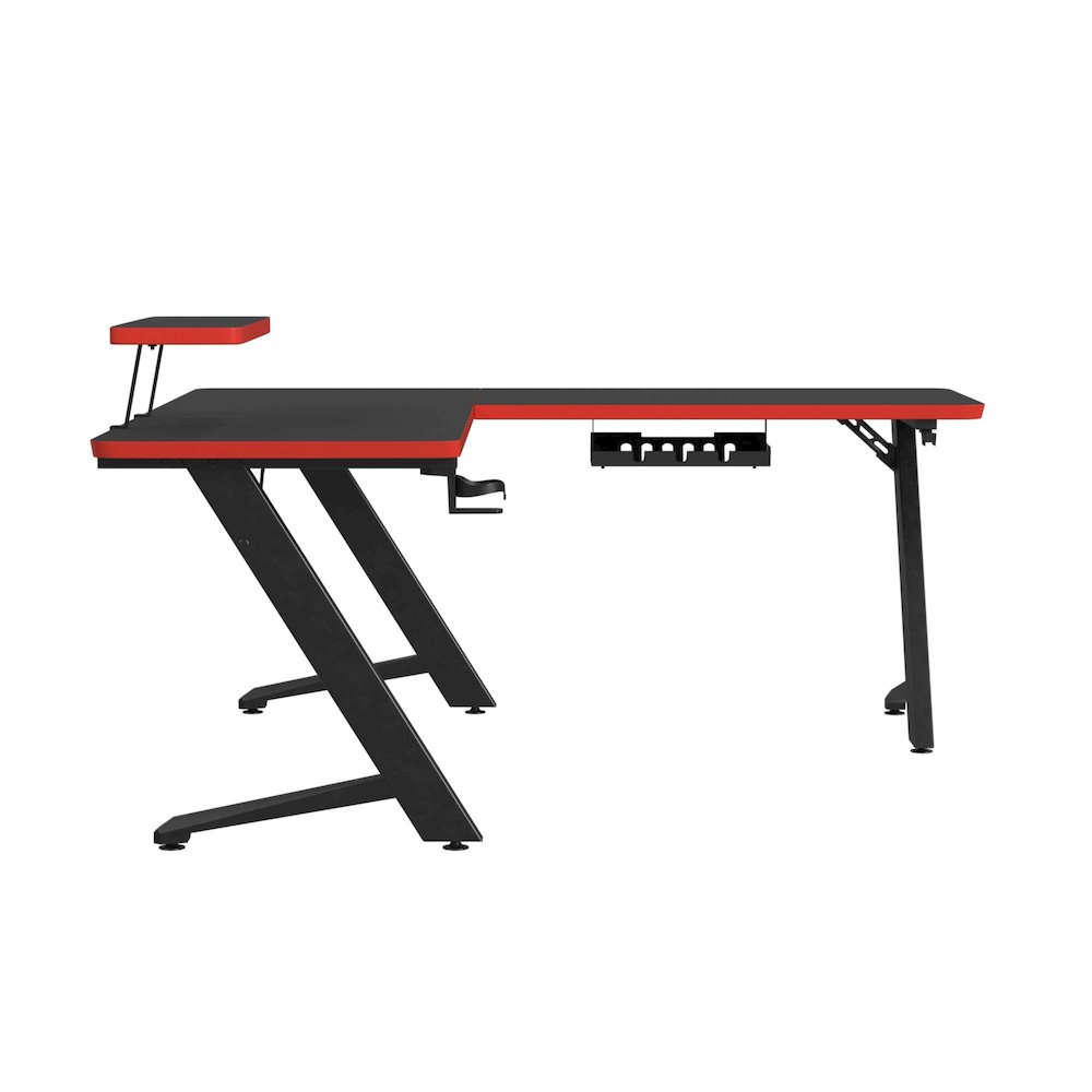 Vertex L shape Desk in Black