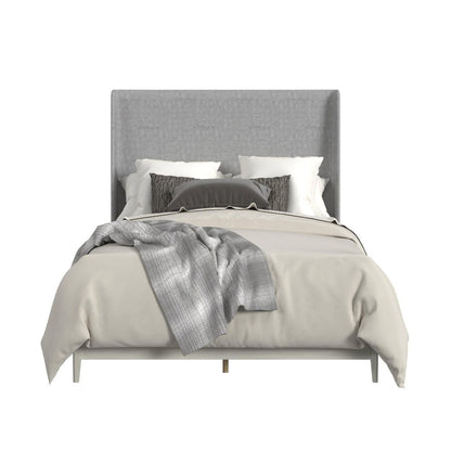 Clare Full UPH Bed with Grey Fabric in Almond