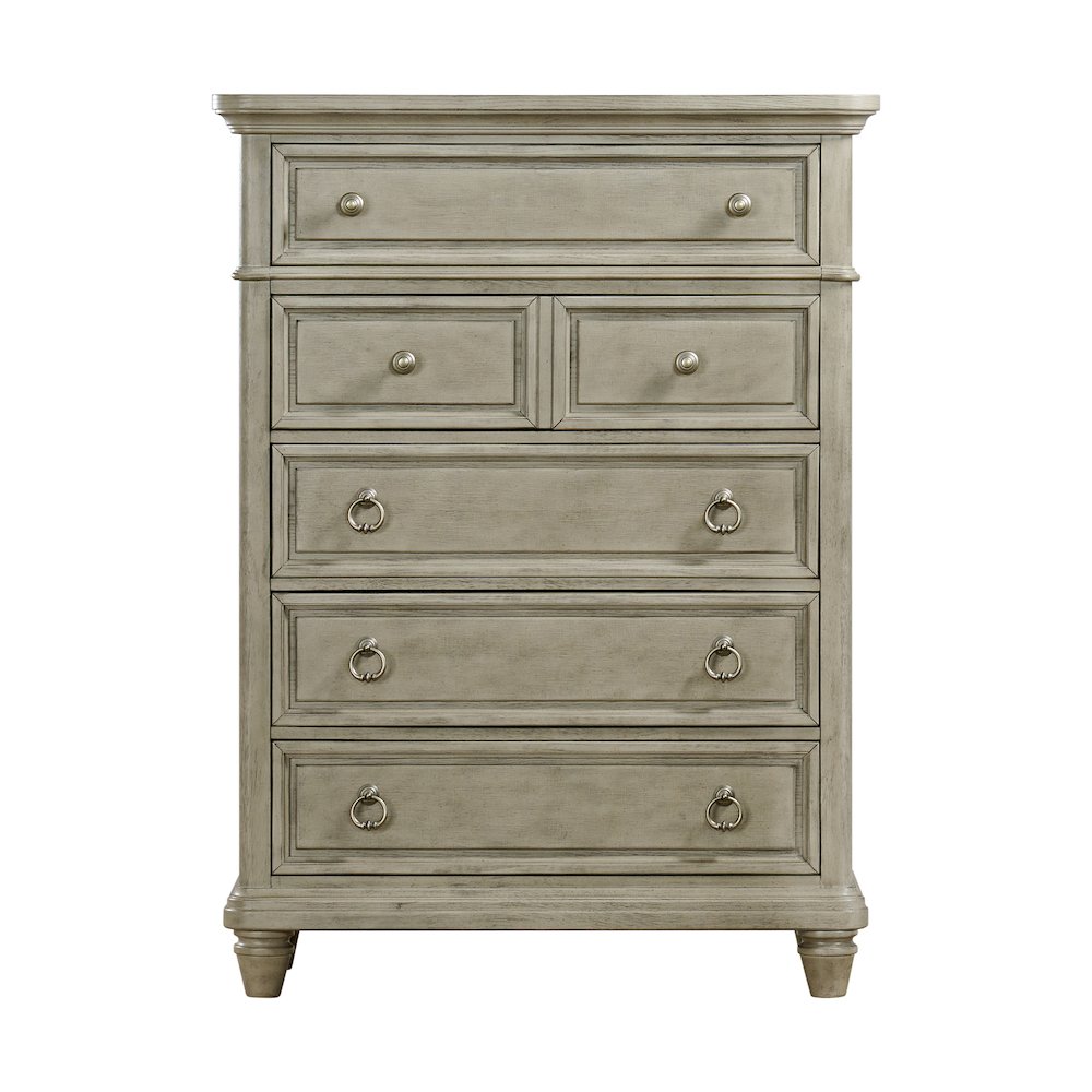 Emiko 5-Drawer Chest in Light Grey