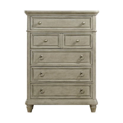 Emiko 5-Drawer Chest in Light Grey