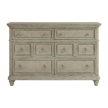 Emiko 6-Drawer Dresser in Light Grey