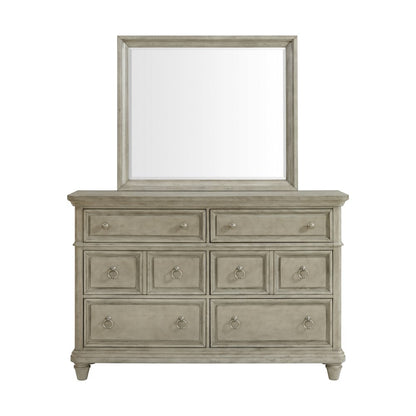 Emiko Dresser and Mirror Set in Light Grey
